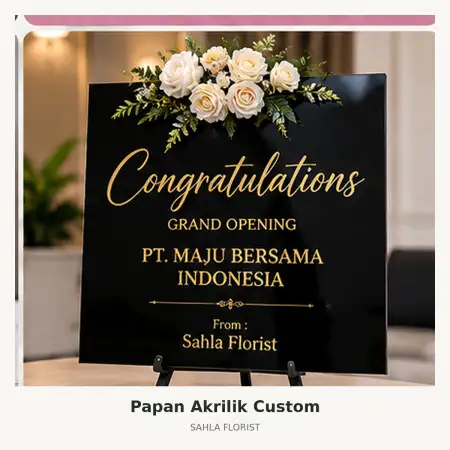 Papan Bunga Akrilik Pekalongan Timur